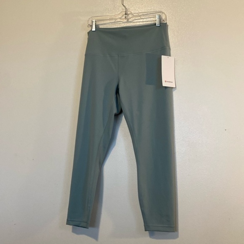 Lululemon Wunder Train HR tight 25” high rise Everlux Lycra & pocket mint pants
